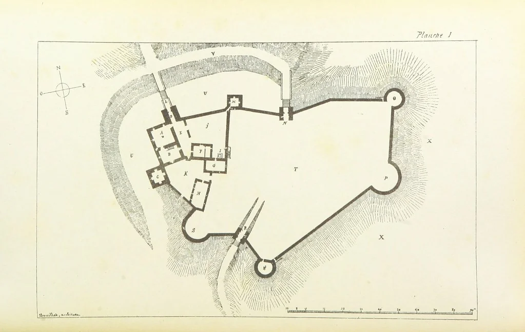 An illustration from Notice sur le château, les anciens seigneurs et la paroisse de Mauvezin, près Marmande ... Accompagnée de nombreux dessins, etc. [With an introduction by J. P. Tamizey de Larroque, 1887, leaf 30