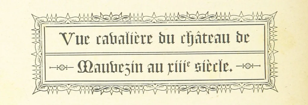 An illustration from Notice sur le château, les anciens seigneurs et la paroisse de Mauvezin, près Marmande ... Accompagnée de nombreux dessins, etc. [With an introduction by J. P. Tamizey de Larroque, 1887, leaf 392