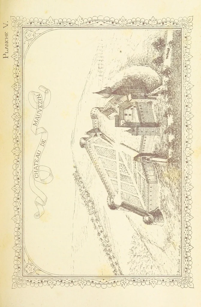 An illustration from Notice sur le château, les anciens seigneurs et la paroisse de Mauvezin, près Marmande ... Accompagnée de nombreux dessins, etc. [With an introduction by J. P. Tamizey de Larroque, 1887, leaf 393
