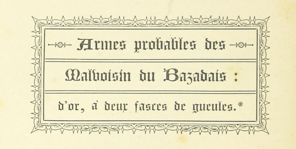 An illustration from Notice sur le château, les anciens seigneurs et la paroisse de Mauvezin, près Marmande ... Accompagnée de nombreux dessins, etc. [With an introduction by J. P. Tamizey de Larroque, 1887, leaf 46
