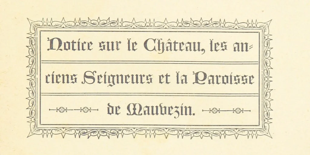 An illustration from Notice sur le château, les anciens seigneurs et la paroisse de Mauvezin, près Marmande ... Accompagnée de nombreux dessins, etc. [With an introduction by J. P. Tamizey de Larroque, 1887, leaf 5
