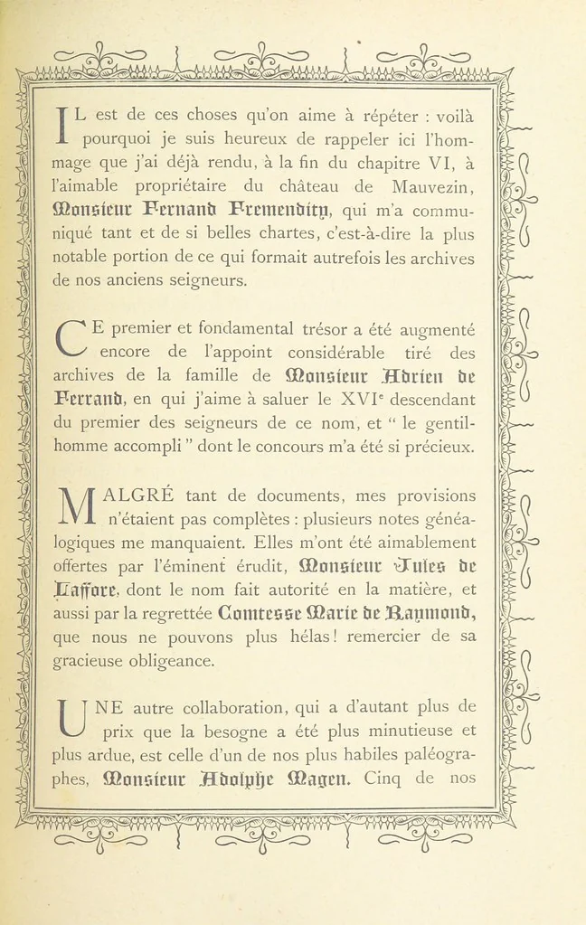 An illustration from Notice sur le château, les anciens seigneurs et la paroisse de Mauvezin, près Marmande ... Accompagnée de nombreux dessins, etc. [With an introduction by J. P. Tamizey de Larroque, 1887, leaf 521