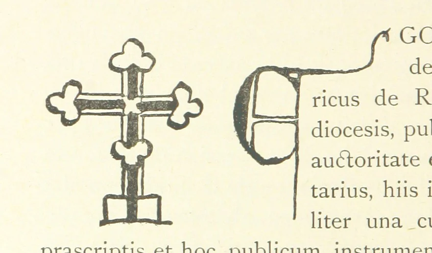 An illustration from Notice sur le château, les anciens seigneurs et la paroisse de Mauvezin, près Marmande ... Accompagnée de nombreux dessins, etc. [With an introduction by J. P. Tamizey de Larroque, 1887, leaf 560
