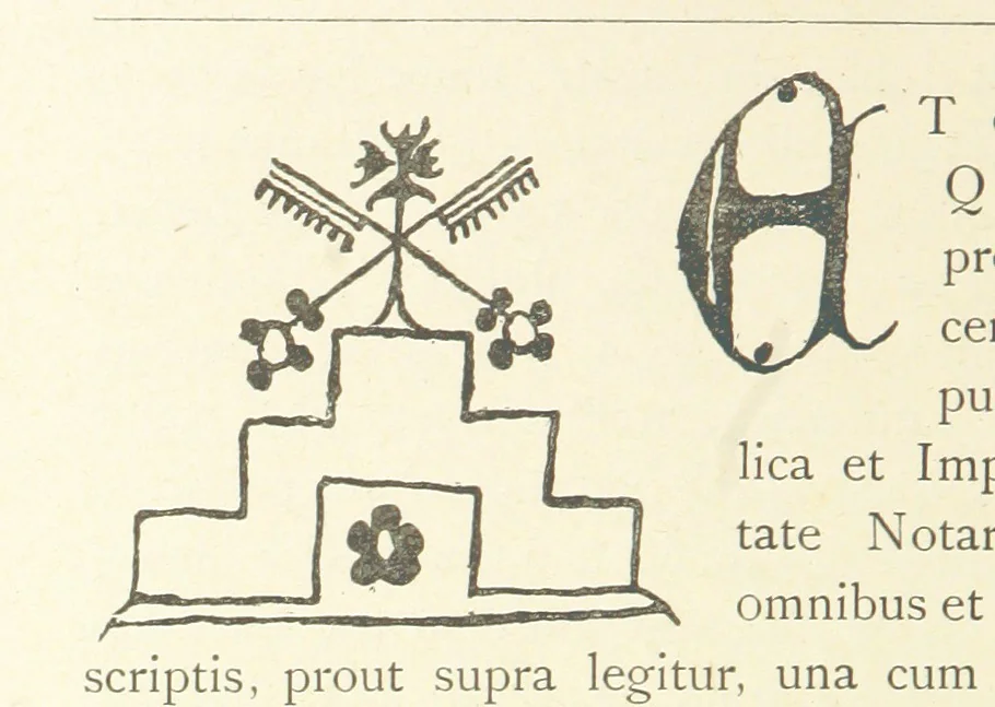 An illustration from Notice sur le château, les anciens seigneurs et la paroisse de Mauvezin, près Marmande ... Accompagnée de nombreux dessins, etc. [With an introduction by J. P. Tamizey de Larroque, 1887, leaf 588