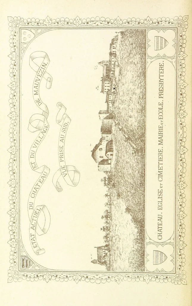 An illustration from Notice sur le château, les anciens seigneurs et la paroisse de Mauvezin, près Marmande ... Accompagnée de nombreux dessins, etc. [With an introduction by J. P. Tamizey de Larroque, 1887, leaf 8