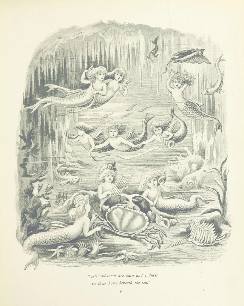 An illustration from The Story of the Mermaiden. Adapted from the German of Hans Andersen, by E. Ashe ... Illustrated by Laura Troubridge. [In verse, 1888, leaf 13