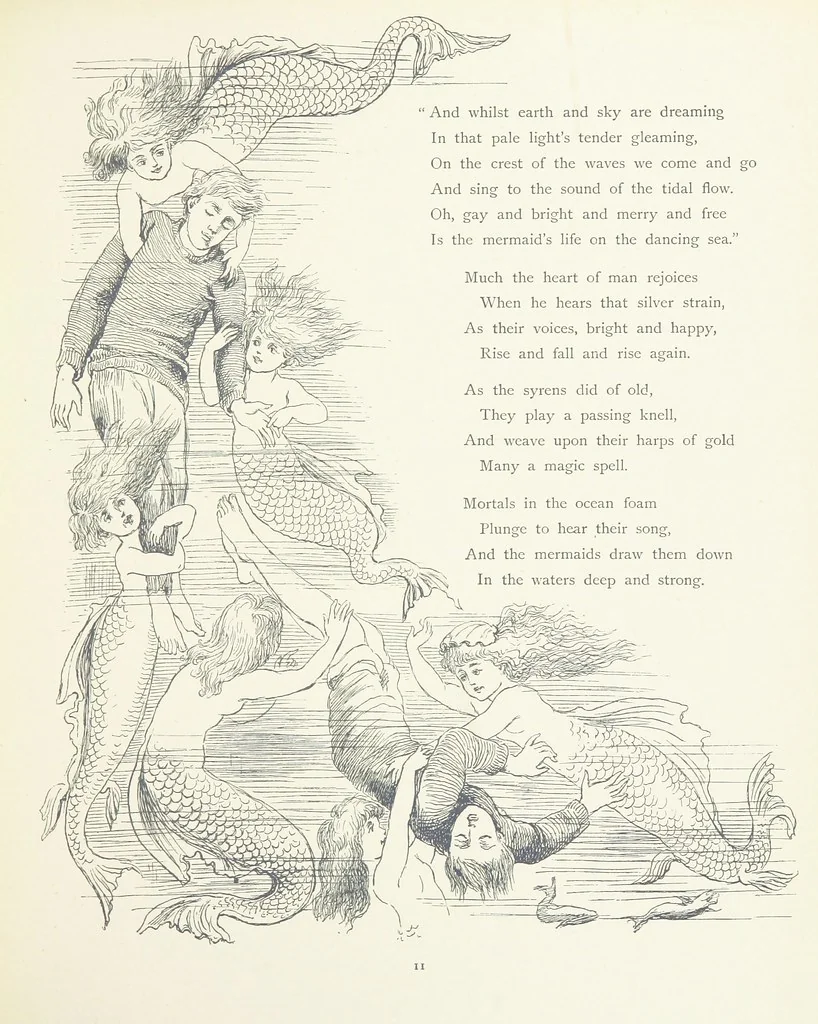 An illustration from The Story of the Mermaiden. Adapted from the German of Hans Andersen, by E. Ashe ... Illustrated by Laura Troubridge. [In verse, 1888, leaf 15