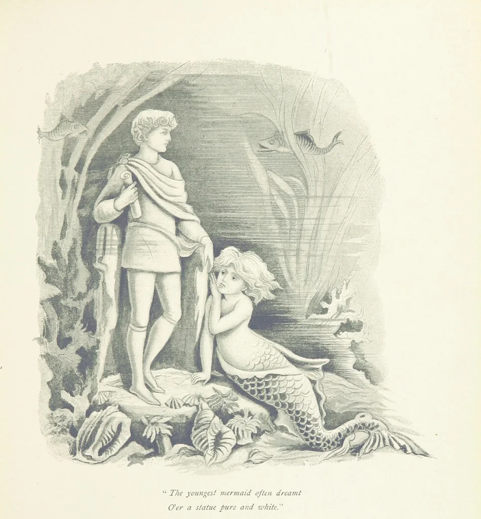 An illustration from The Story of the Mermaiden. Adapted from the German of Hans Andersen, by E. Ashe ... Illustrated by Laura Troubridge. [In verse, 1888, leaf 17