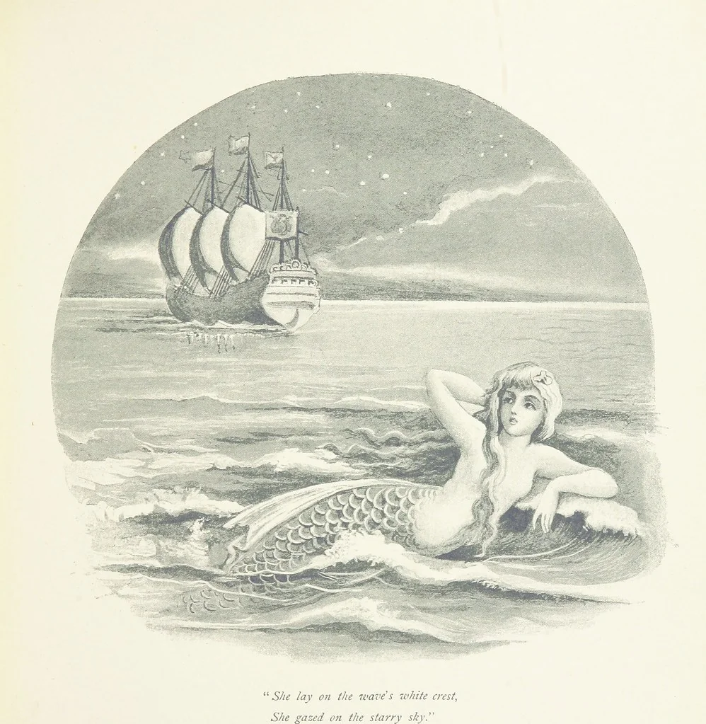 An illustration from The Story of the Mermaiden. Adapted from the German of Hans Andersen, by E. Ashe ... Illustrated by Laura Troubridge. [In verse, 1888, leaf 21