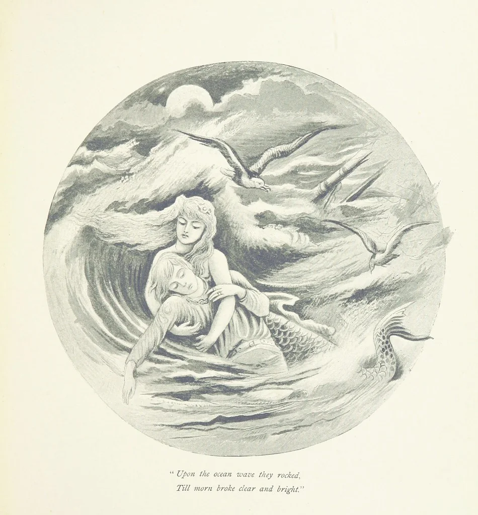 An illustration from The Story of the Mermaiden. Adapted from the German of Hans Andersen, by E. Ashe ... Illustrated by Laura Troubridge. [In verse, 1888, leaf 25