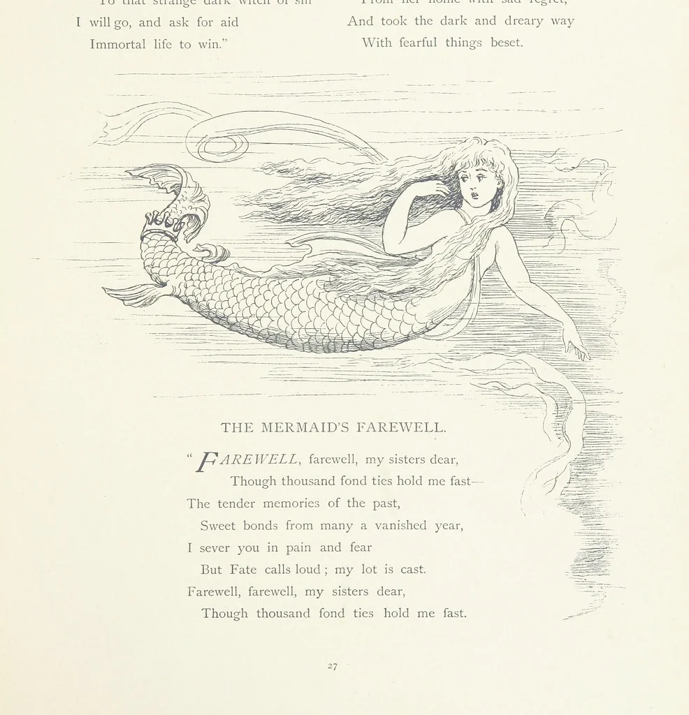 An illustration from The Story of the Mermaiden. Adapted from the German of Hans Andersen, by E. Ashe ... Illustrated by Laura Troubridge. [In verse, 1888, leaf 31