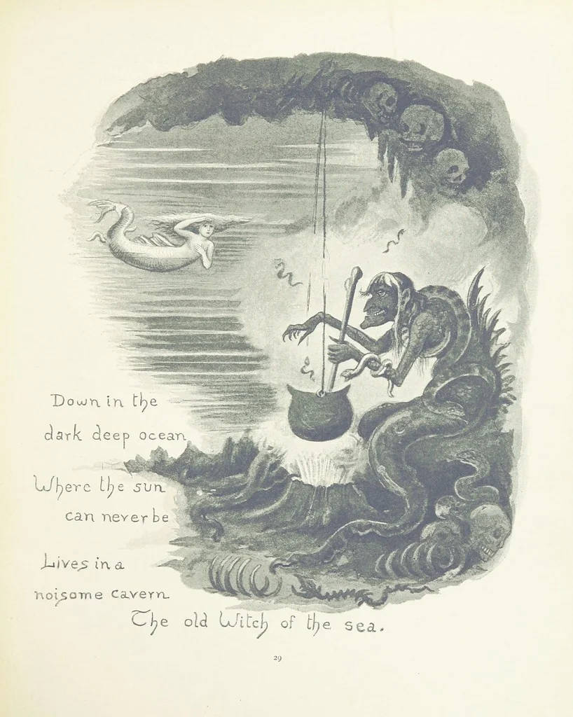 An illustration from The Story of the Mermaiden. Adapted from the German of Hans Andersen, by E. Ashe ... Illustrated by Laura Troubridge. [In verse, 1888, leaf 33