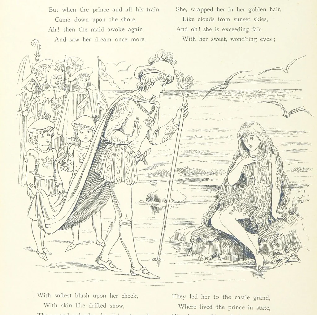 An illustration from The Story of the Mermaiden. Adapted from the German of Hans Andersen, by E. Ashe ... Illustrated by Laura Troubridge. [In verse, 1888, leaf 38
