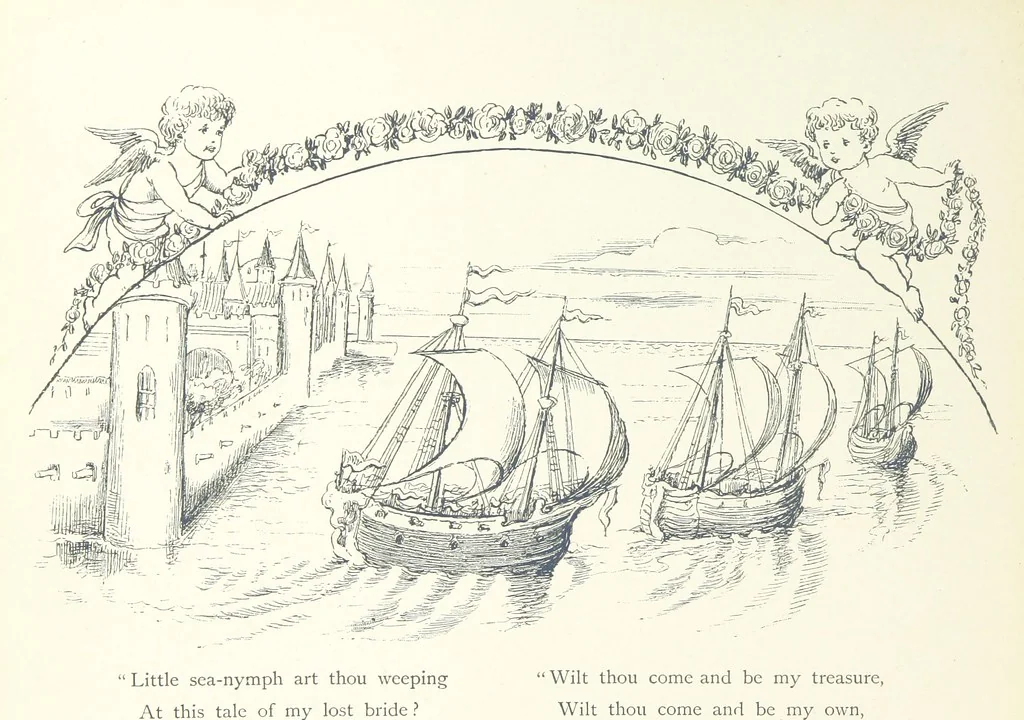 An illustration from The Story of the Mermaiden. Adapted from the German of Hans Andersen, by E. Ashe ... Illustrated by Laura Troubridge. [In verse, 1888, leaf 42