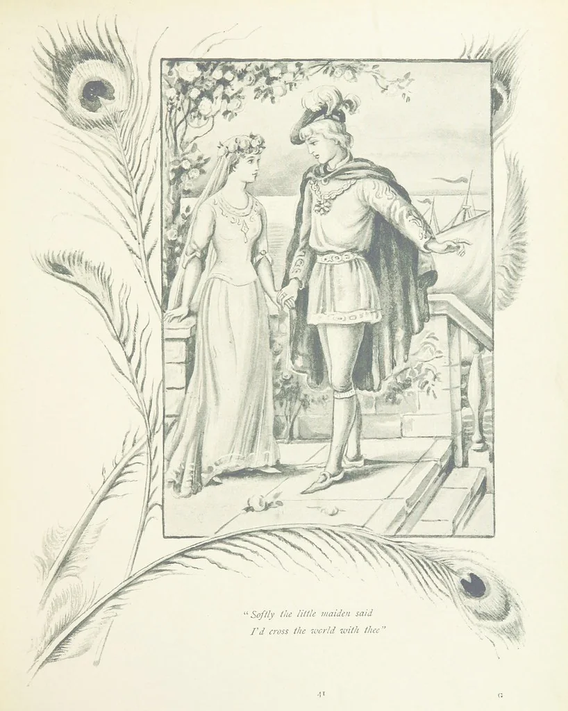 An illustration from The Story of the Mermaiden. Adapted from the German of Hans Andersen, by E. Ashe ... Illustrated by Laura Troubridge. [In verse, 1888, leaf 45
