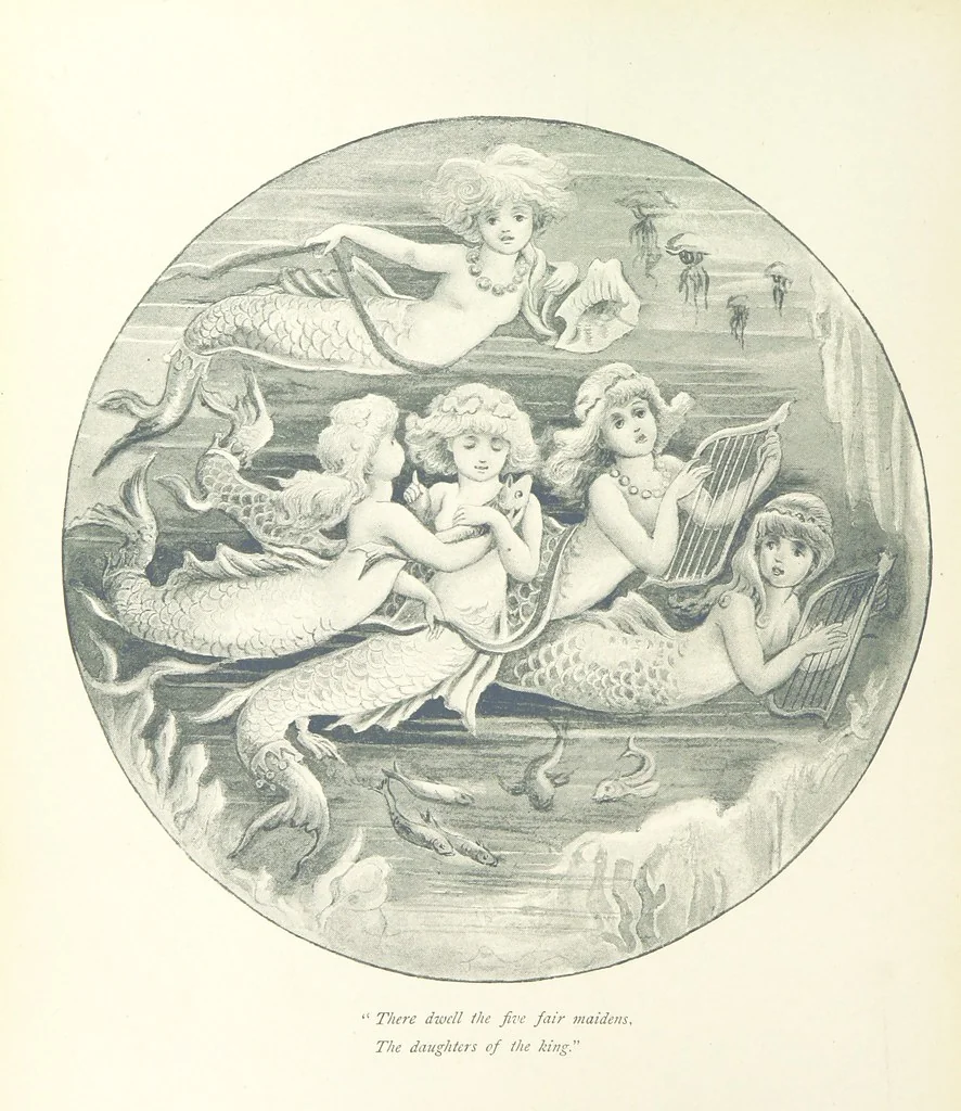 An illustration from The Story of the Mermaiden. Adapted from the German of Hans Andersen, by E. Ashe ... Illustrated by Laura Troubridge. [In verse, 1888, leaf 6