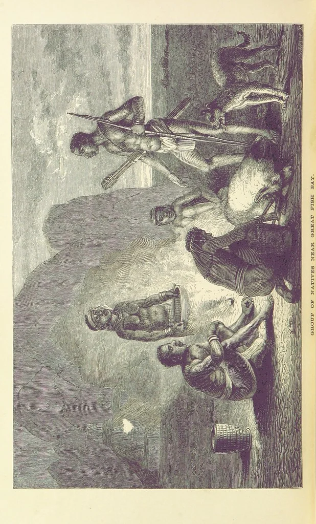 An illustration from The Okavango River: a narrative of travel, exploration, and adventure ... With numerous illustrations, 1861, leaf 374