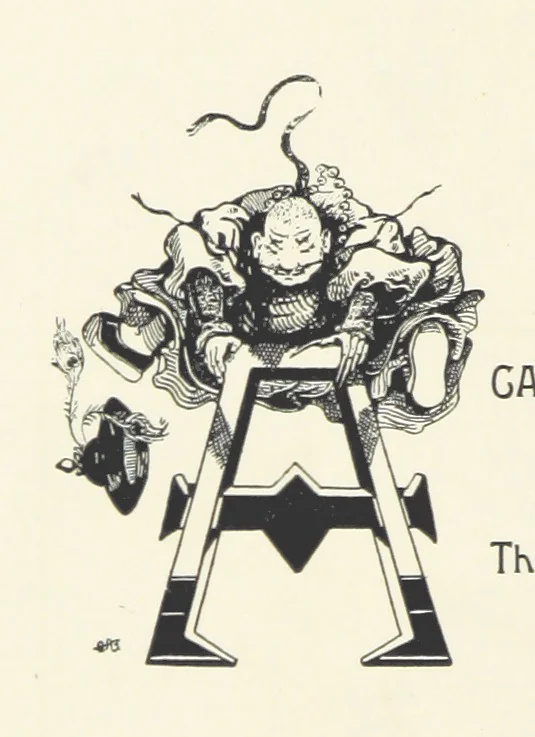 An illustration from The Nightingale. Dished up on China plates by R. André, 1899, leaf 44