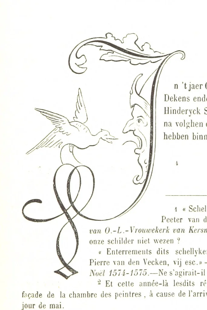 An illustration from De Liggeren en andere historische archieven der Antwerpsche Sint-Lucasgilde onder zinspreuk: “Wt Ionsten Versaemt,” afgeschreven en bewerkt door Ph. Rambouts en Th. van Lerius ... Les Liggeren et autres archives historiques, etc, 1864, leaf 165