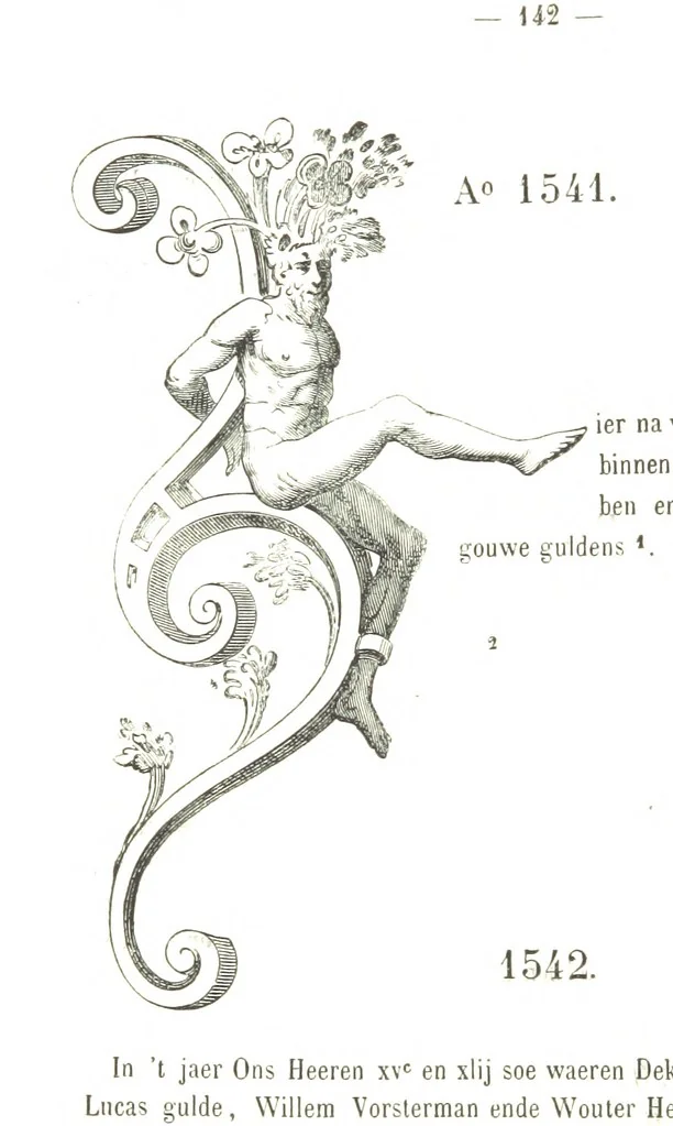 An illustration from De Liggeren en andere historische archieven der Antwerpsche Sint-Lucasgilde onder zinspreuk: “Wt Ionsten Versaemt,” afgeschreven en bewerkt door Ph. Rambouts en Th. van Lerius ... Les Liggeren et autres archives historiques, etc, 1864, leaf 166