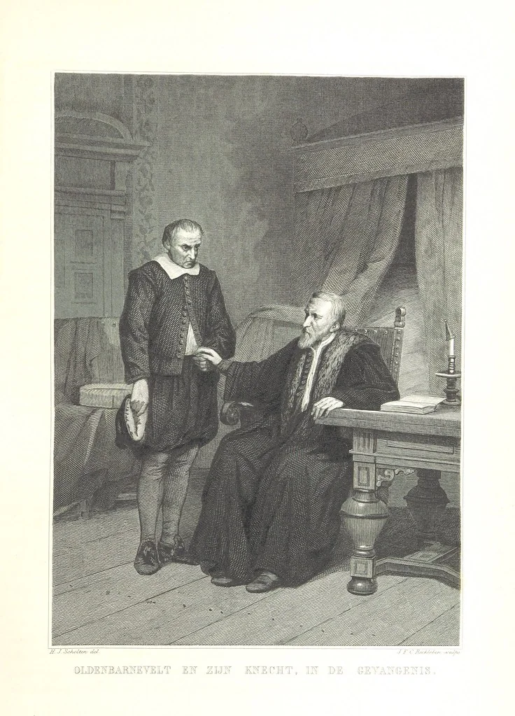 An illustration from Algemeene geschiedenis der Vaderlands, van de vroegste tijden tot op heden. (dl. 3. stuk 2. Voortgezet door Mr. O. van Rees. dl. 3. stuk 3-5. Voortgezet door Mr. O. van Rees en Dr. W. G. Brill. dl. 4, 5. Voortgezet door Dr. J. van Vloten.) dl. 1-dl. 5. stuk 1, 1840, leaf 297