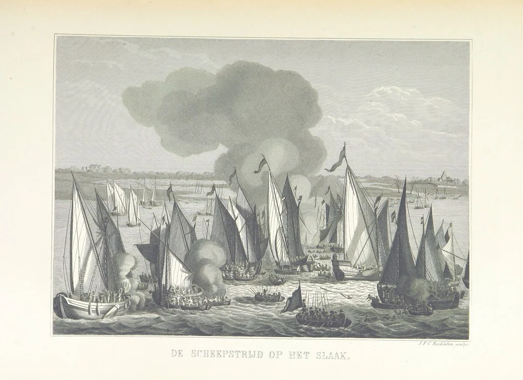 An illustration from Algemeene geschiedenis der Vaderlands, van de vroegste tijden tot op heden. (dl. 3. stuk 2. Voortgezet door Mr. O. van Rees. dl. 3. stuk 3-5. Voortgezet door Mr. O. van Rees en Dr. W. G. Brill. dl. 4, 5. Voortgezet door Dr. J. van Vloten.) dl. 1-dl. 5. stuk 1, 1840, leaf 609