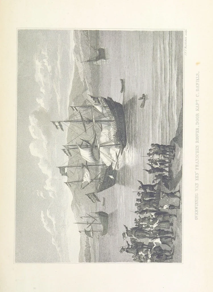 An illustration from Algemeene geschiedenis der Vaderlands, van de vroegste tijden tot op heden. (dl. 3. stuk 2. Voortgezet door Mr. O. van Rees. dl. 3. stuk 3-5. Voortgezet door Mr. O. van Rees en Dr. W. G. Brill. dl. 4, 5. Voortgezet door Dr. J. van Vloten.) dl. 1-dl. 5. stuk 1, 1840, leaf 967