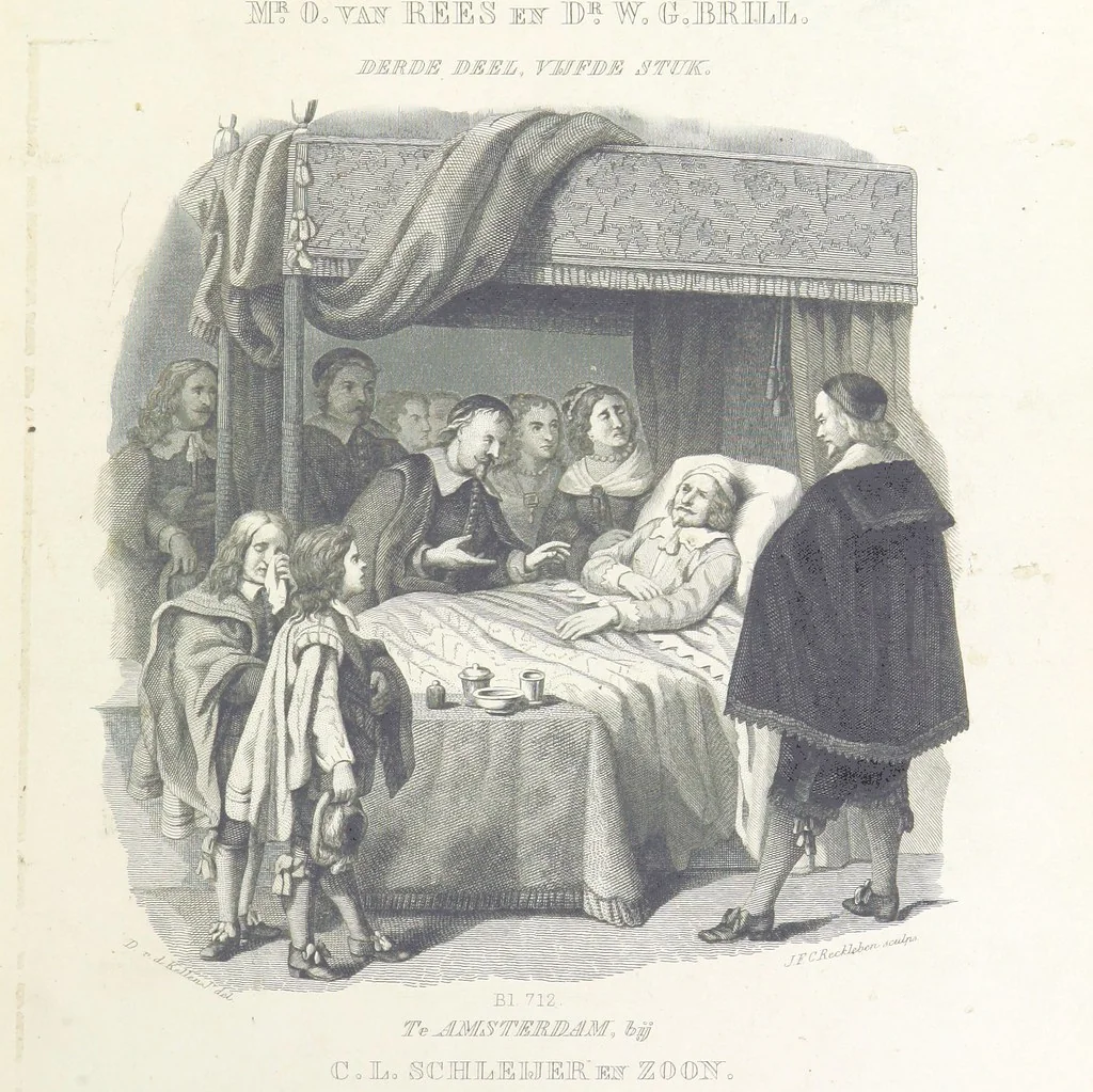 An illustration from Algemeene geschiedenis der Vaderlands, van de vroegste tijden tot op heden. (dl. 3. stuk 2. Voortgezet door Mr. O. van Rees. dl. 3. stuk 3-5. Voortgezet door Mr. O. van Rees en Dr. W. G. Brill. dl. 4, 5. Voortgezet door Dr. J. van Vloten.) dl. 1-dl. 5. stuk 1, 1840, leaf 7