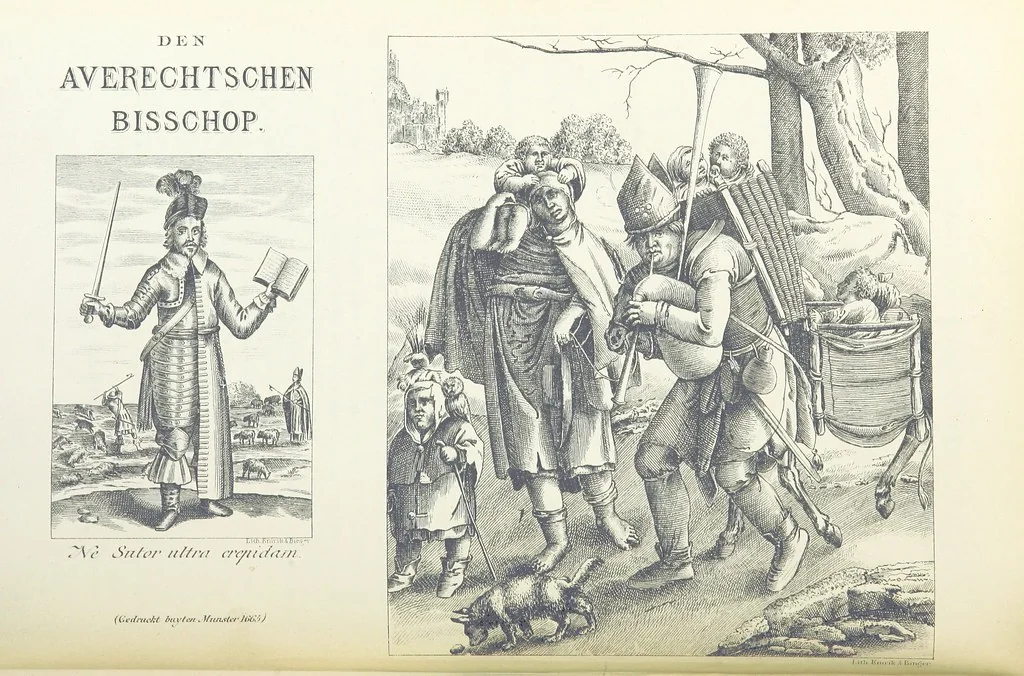 An illustration from Algemeene geschiedenis der Vaderlands, van de vroegste tijden tot op heden. (dl. 3. stuk 2. Voortgezet door Mr. O. van Rees. dl. 3. stuk 3-5. Voortgezet door Mr. O. van Rees en Dr. W. G. Brill. dl. 4, 5. Voortgezet door Dr. J. van Vloten.) dl. 1-dl. 5. stuk 1, 1840, leaf 812