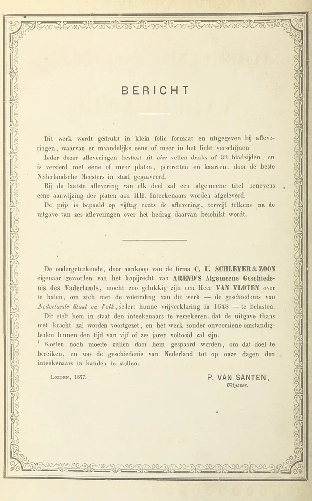 An illustration from Algemeene geschiedenis der Vaderlands, van de vroegste tijden tot op heden. (dl. 3. stuk 2. Voortgezet door Mr. O. van Rees. dl. 3. stuk 3-5. Voortgezet door Mr. O. van Rees en Dr. W. G. Brill. dl. 4, 5. Voortgezet door Dr. J. van Vloten.) dl. 1-dl. 5. stuk 1, 1840, leaf 1192