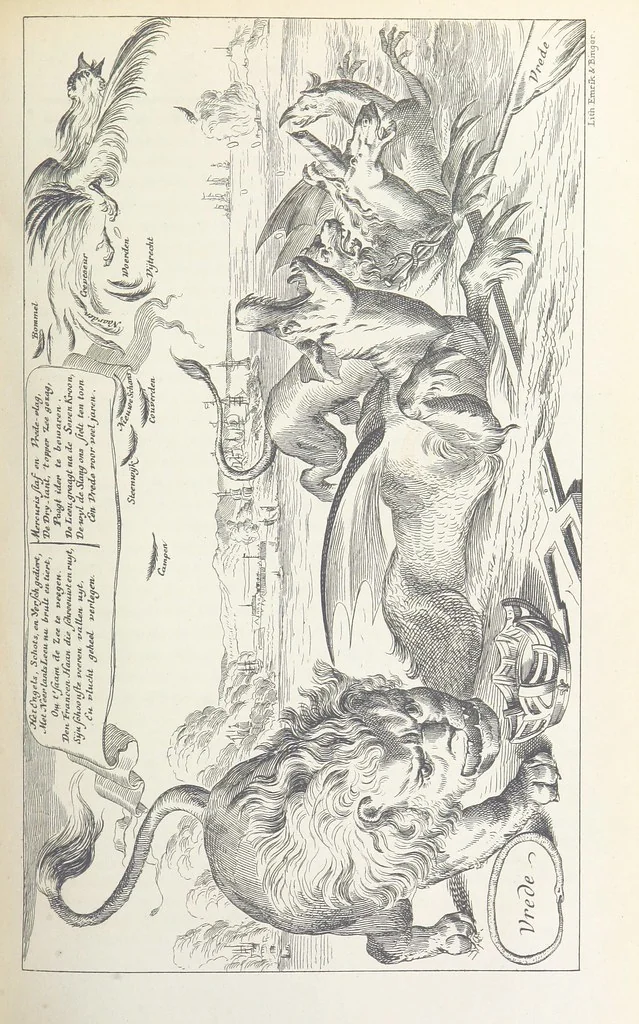 An illustration from Algemeene geschiedenis der Vaderlands, van de vroegste tijden tot op heden. (dl. 3. stuk 2. Voortgezet door Mr. O. van Rees. dl. 3. stuk 3-5. Voortgezet door Mr. O. van Rees en Dr. W. G. Brill. dl. 4, 5. Voortgezet door Dr. J. van Vloten.) dl. 1-dl. 5. stuk 1, 1840, leaf 743