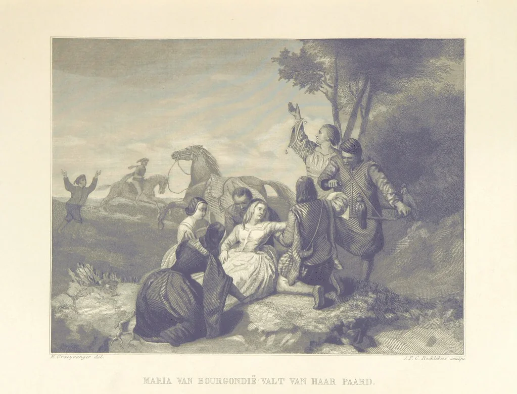 An illustration from Algemeene geschiedenis der Vaderlands, van de vroegste tijden tot op heden. (dl. 3. stuk 2. Voortgezet door Mr. O. van Rees. dl. 3. stuk 3-5. Voortgezet door Mr. O. van Rees en Dr. W. G. Brill. dl. 4, 5. Voortgezet door Dr. J. van Vloten.) dl. 1-dl. 5. stuk 1, 1840, leaf 121