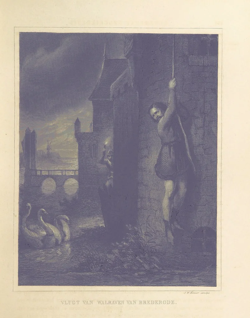 An illustration from Algemeene geschiedenis der Vaderlands, van de vroegste tijden tot op heden. (dl. 3. stuk 2. Voortgezet door Mr. O. van Rees. dl. 3. stuk 3-5. Voortgezet door Mr. O. van Rees en Dr. W. G. Brill. dl. 4, 5. Voortgezet door Dr. J. van Vloten.) dl. 1-dl. 5. stuk 1, 1840, leaf 149