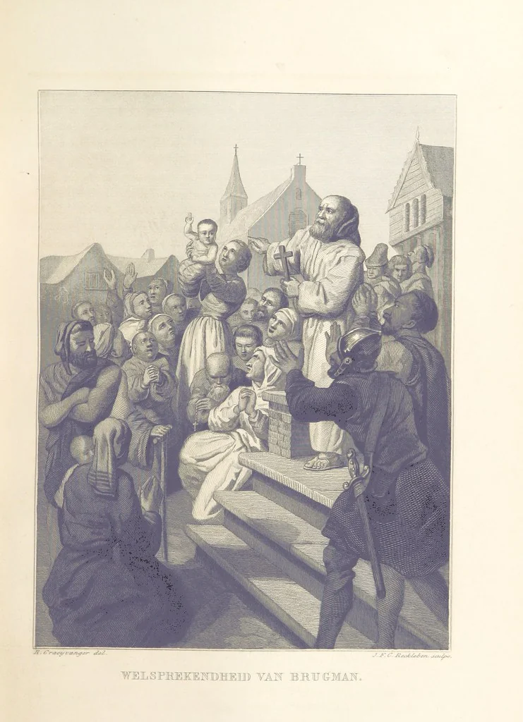 An illustration from Algemeene geschiedenis der Vaderlands, van de vroegste tijden tot op heden. (dl. 3. stuk 2. Voortgezet door Mr. O. van Rees. dl. 3. stuk 3-5. Voortgezet door Mr. O. van Rees en Dr. W. G. Brill. dl. 4, 5. Voortgezet door Dr. J. van Vloten.) dl. 1-dl. 5. stuk 1, 1840, leaf 271