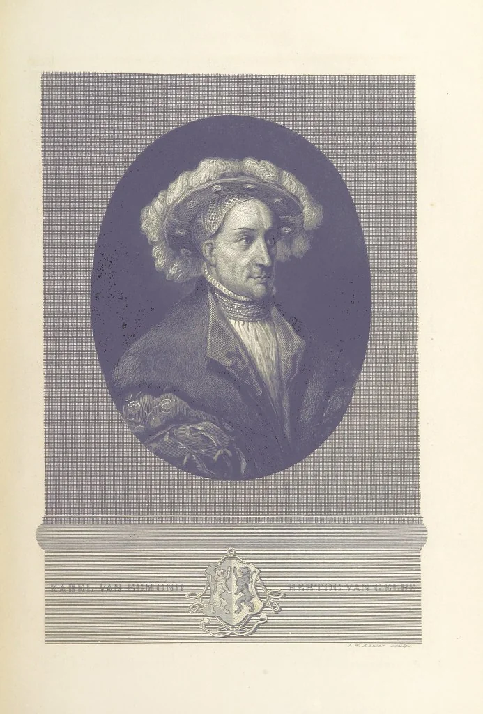 An illustration from Algemeene geschiedenis der Vaderlands, van de vroegste tijden tot op heden. (dl. 3. stuk 2. Voortgezet door Mr. O. van Rees. dl. 3. stuk 3-5. Voortgezet door Mr. O. van Rees en Dr. W. G. Brill. dl. 4, 5. Voortgezet door Dr. J. van Vloten.) dl. 1-dl. 5. stuk 1, 1840, leaf 725