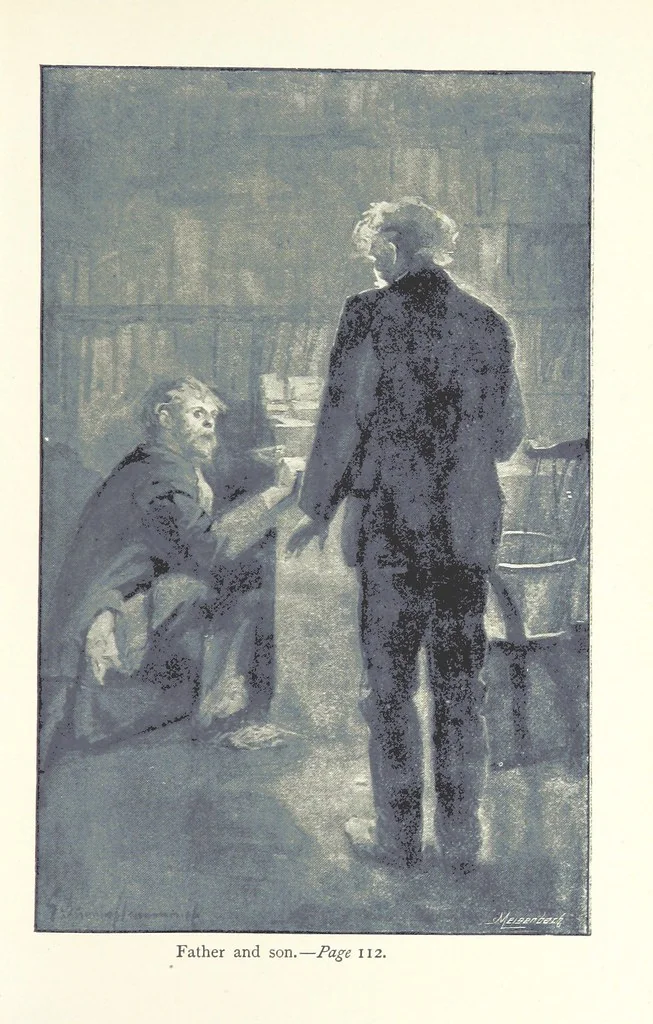 An illustration from Old Caleb's Will: or, the Fortunes of the Cardew family, 1896, leaf 123