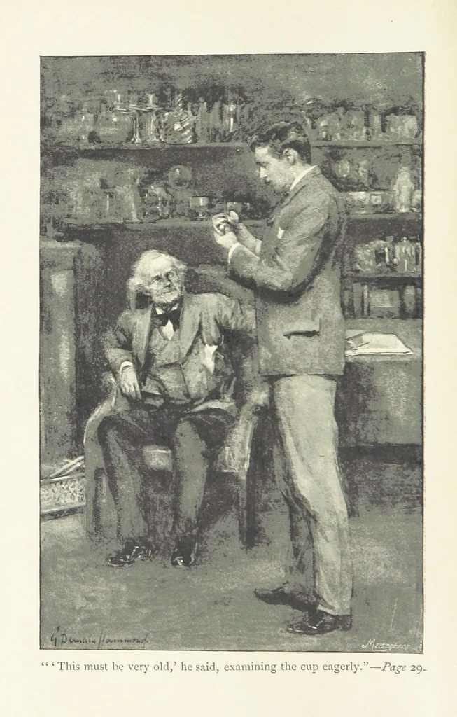 An illustration from Old Caleb's Will: or, the Fortunes of the Cardew family, 1896, leaf 8