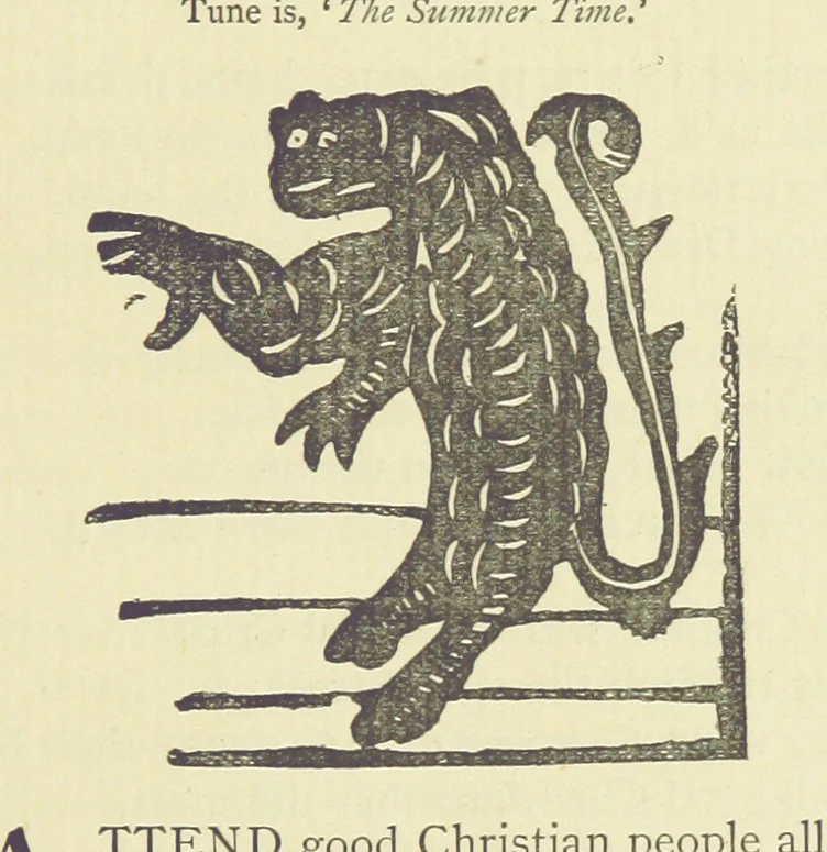 An illustration from A Century of Ballads ... Edited, and illustrated in facsimile of the originals, by J. Ashton, 1887, leaf 117
