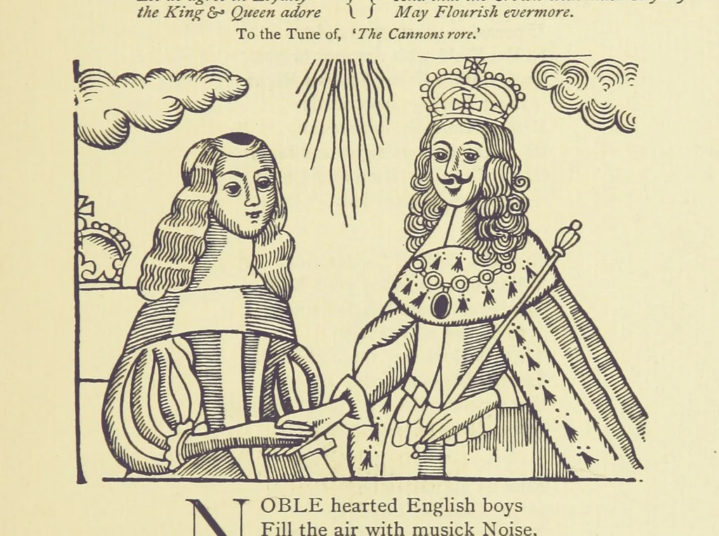 An illustration from A Century of Ballads ... Edited, and illustrated in facsimile of the originals, by J. Ashton, 1887, leaf 169