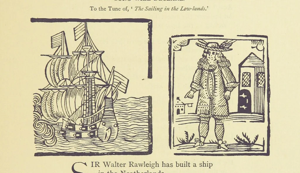 An illustration from A Century of Ballads ... Edited, and illustrated in facsimile of the originals, by J. Ashton, 1887, leaf 229