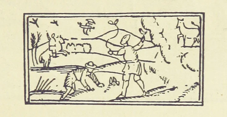 An illustration from A Century of Ballads ... Edited, and illustrated in facsimile of the originals, by J. Ashton, 1887, leaf 287
