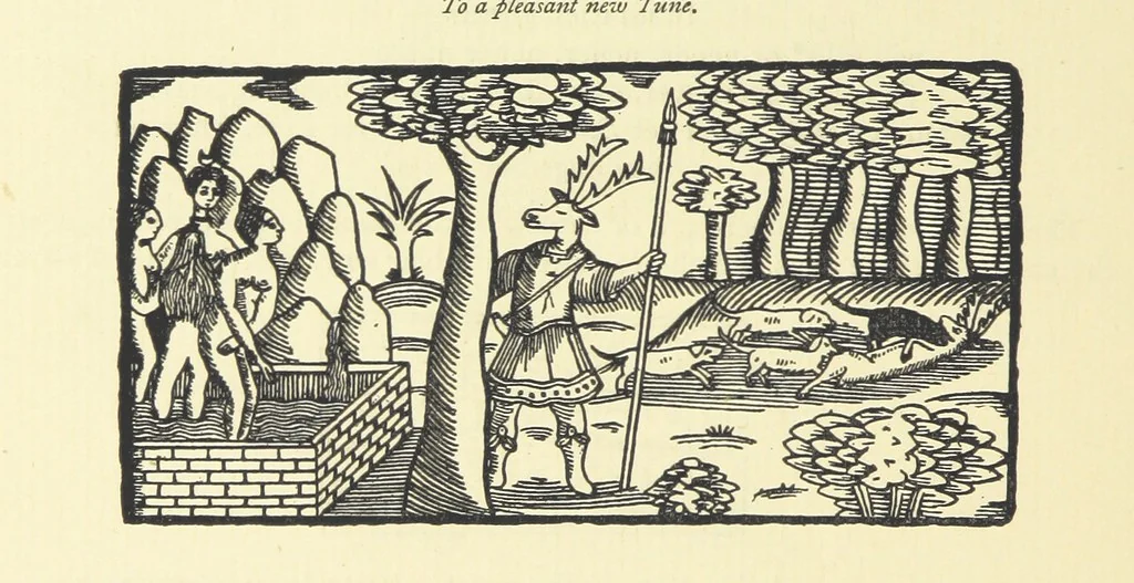 An illustration from A Century of Ballads ... Edited, and illustrated in facsimile of the originals, by J. Ashton, 1887, leaf 288