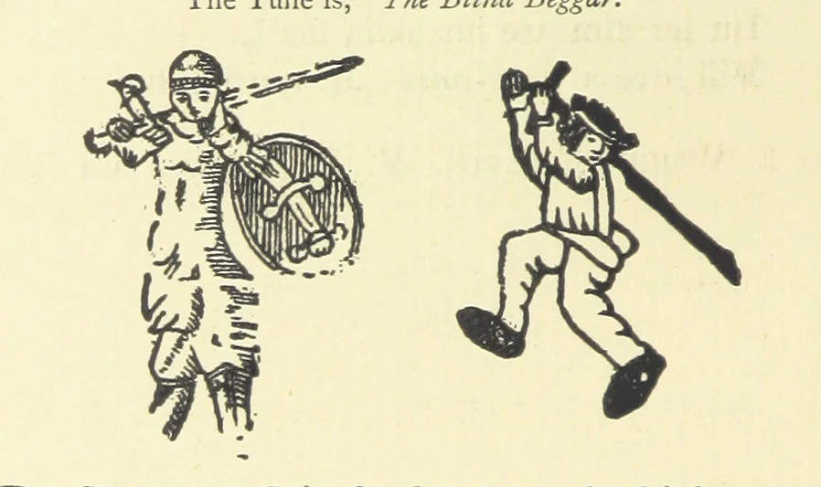 An illustration from A Century of Ballads ... Edited, and illustrated in facsimile of the originals, by J. Ashton, 1887, leaf 308