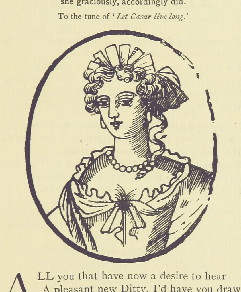 An illustration from A Century of Ballads ... Edited, and illustrated in facsimile of the originals, by J. Ashton, 1887, leaf 363