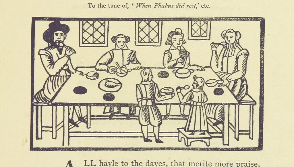 An illustration from A Century of Ballads ... Edited, and illustrated in facsimile of the originals, by J. Ashton, 1887, leaf 369