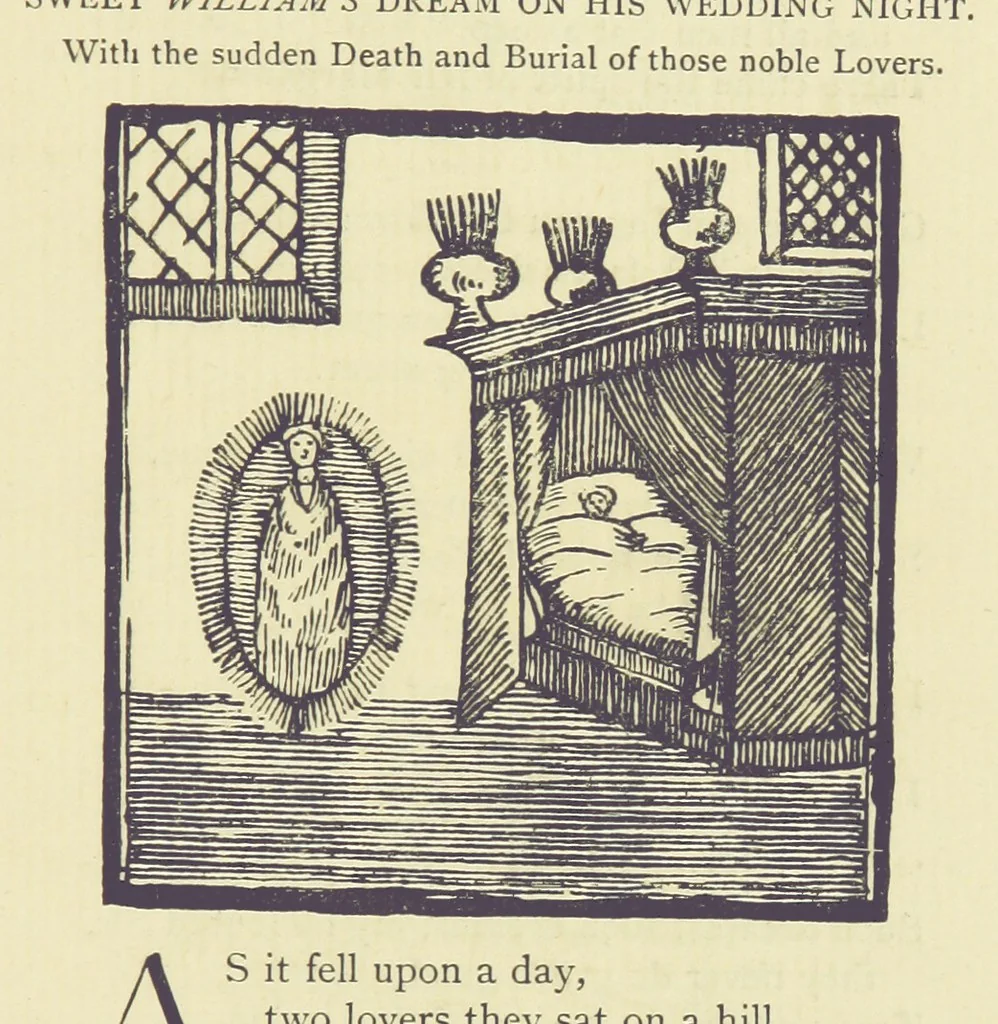 An illustration from A Century of Ballads ... Edited, and illustrated in facsimile of the originals, by J. Ashton, 1887, leaf 373