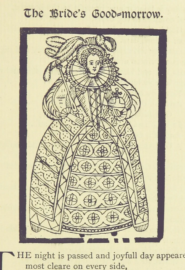An illustration from A Century of Ballads ... Edited, and illustrated in facsimile of the originals, by J. Ashton, 1887, leaf 39