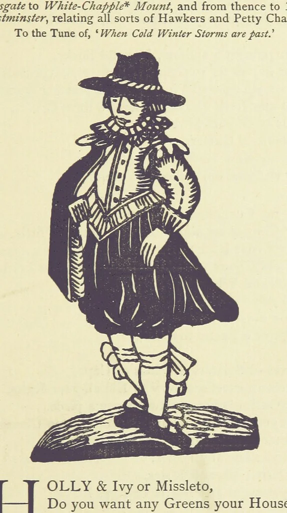 An illustration from A Century of Ballads ... Edited, and illustrated in facsimile of the originals, by J. Ashton, 1887, leaf 99