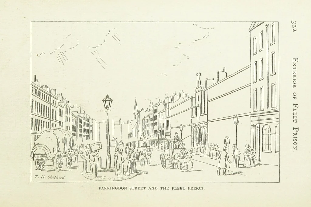 An illustration from The Fleet: its river, prison, and marriages ... Illustrated, etc, 1888, leaf 346