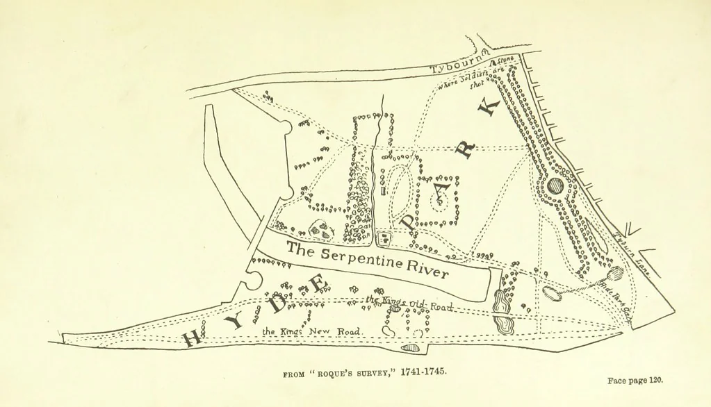 An illustration from Hyde Park from Domesday-Book to date, etc, 1896, leaf 165